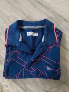 Stylish Geometric Print Polo T-shirt