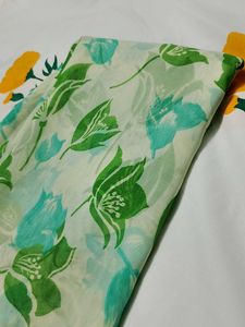 Floral Print Soft Saree