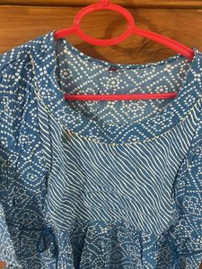 Blue Printed Kurti