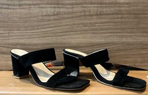 Black Block Heel Mules