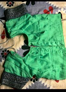 Green Embellished Saree