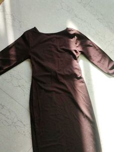 Elegant Brown Midi Dress