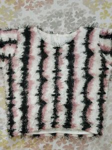 Striped Fuzzy Top
