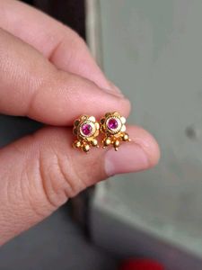 Gold-Plated Floral Stud Earrings