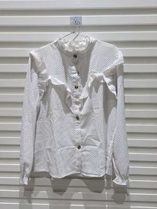 Polka Dot Ruffle Top