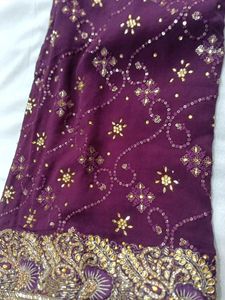 Elegant Purple Dress Material (no Discount)