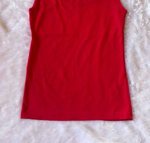 Zara Red Sleeveless Tank Top
