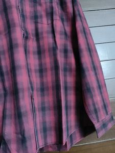 Van Heusen Men Red Checked Flannel Shirt