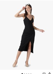 Sleek Black Corset One Piece Dress