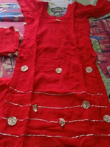 Karwachauth Special Red Gota Patti Suit