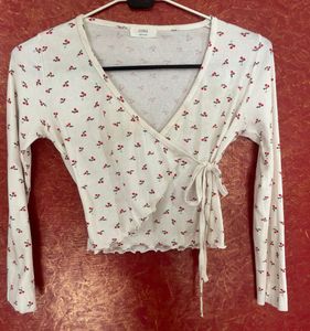 Korean Top With Cherry Prints 🍒