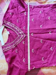 new unused Maroon Embroidered Kurta Set
