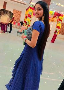 Elegant Blue Embellished Dress