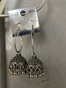 Silver Jhumka Earrings