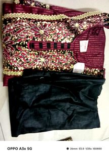 Embroidered Maroon Salwar Kameez Set