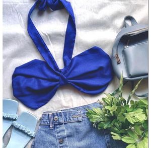 Blue Halter Top
