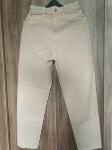 Beige Denim Jeans
