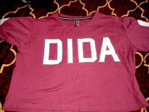 Printer Ti Shirt Crop Top