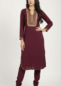 Branded Maroon Kurta