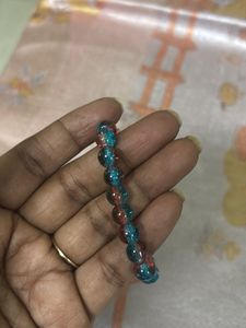 Beaded Blue Crystal Bracelet Handmade