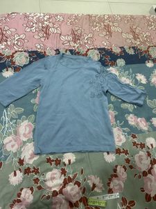 Stylish Blue Embellished Top