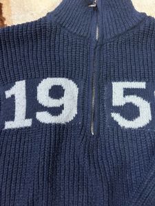 Navy 1956 Knit Half-Zip Sweater