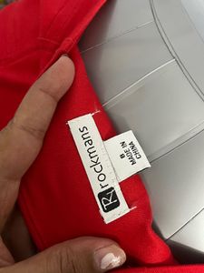 Pintrest Red Designer Pure Cotton Pant