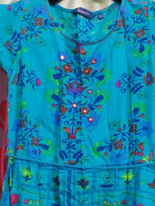 Beautiful Kurtha With Mirror Work