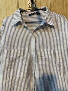 Zara Striped Button-Down Shirt