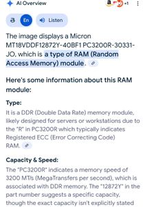 PC3200R DDR RAM Memory Sticks
