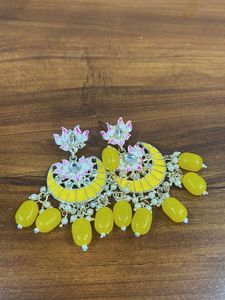 Yellow Lotus Earrings