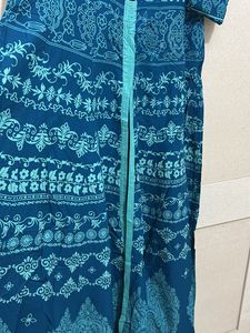 Teal Printed Maxi Dress