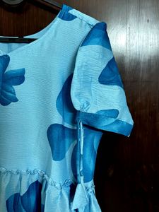 Blue Floral Summer Dress