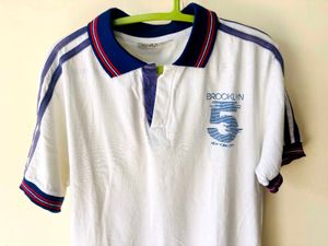 White Polo with Stripes