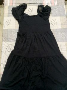 Black Puff Sleeve Dress