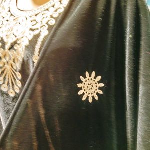 Elegant Black Velvet Embroidered Suit