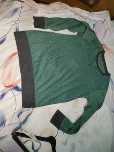 Green Long Sleeve T-Shirt Winter Light