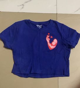 Cute Blue Graphic Tee