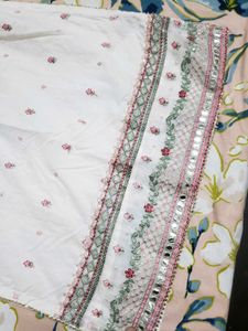 Pure Cottonwith Soft Dupatta 1 Inch Margin No Flaw