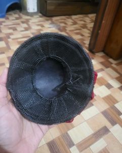 Elegant Red Rose Hair Bun Accessory