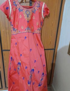 Red Frock With Dupatta