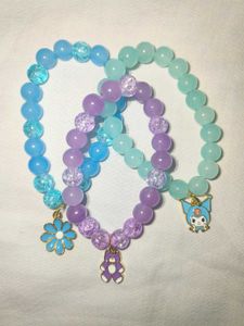 Pack of 3 High-Quality Beaded Charm Bracelets✨