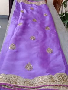 Beautiful Fully Stone Work Designed Saree