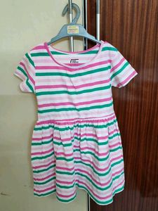 Fame Forever Striped Frock For Girls