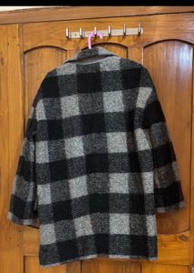 Plaid Oversized woolen coat