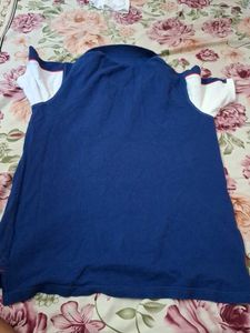 Stylish Polo T-Shirt - Blue &amp; White