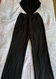 H&M Black Backless Cutout Jumpsuit