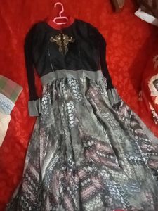 Elegant Black & Grey Dress