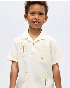 Embroidered Palm Tree Shirt