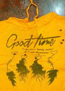 Yellow Chinese Collar Top
